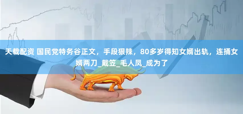 天载配资 国民党特务谷正文，手段狠辣，80多岁得知女婿出轨，连捅女婿两刀_戴笠_毛人凤_成为了